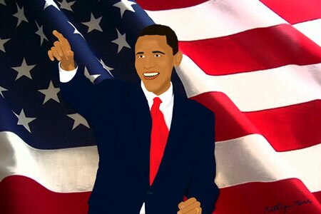 Barack Obama Portrait by Kathryn Mann